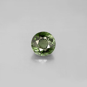 Tourmaline vert naturelle coupe roude, 0,90 ct, VVS-VS