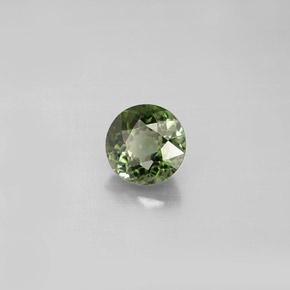 Tourmaline vert naturelle coupe roude, 0,90 ct, VVS-VS