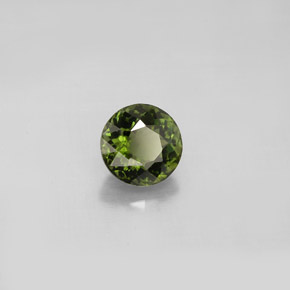 Tourmaline vert naturelle coupe roude, 1,04 ct, VVS-VS