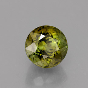 Tourmaline multicolore naturelle coupe roude, 1,33 ct, VS-SI