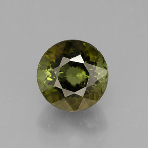 Tourmaline multicolore naturelle coupe roude, 1,21 ct, VS