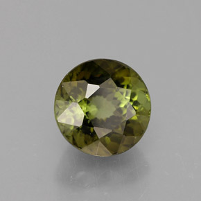 Tourmaline multicolore naturelle coupe roude, 1,21 ct, VS