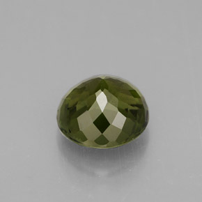 Tourmaline vert naturelle coupe roude, 1,30 ct, VS