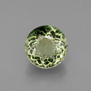Tourmaline vert naturelle coupe roude, 1,18 ct, VS