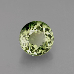 Tourmaline vert naturelle coupe roude, 1,18 ct, VS