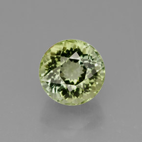 Tourmaline vert naturelle coupe roude, 1,24 ct, VS