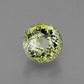 Tourmaline vert naturelle coupe roude, 1,24 ct, VS