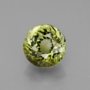 Tourmaline vert naturelle coupe roude, 1,15 ct, VS