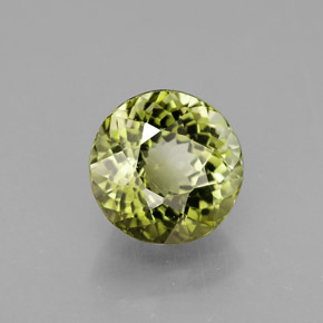 Tourmaline vert naturelle coupe roude, 1,15 ct, VS