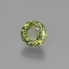 Tourmaline vert naturelle coupe roude, 1,09 ct, VS