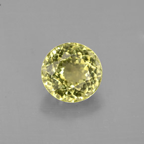 Tourmaline jaune naturelle coupe roude, 1,03 ct, VS