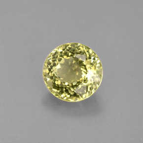 Tourmaline jaune naturelle coupe roude, 1,03 ct, VS