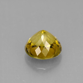 Tourmaline jaune naturelle coupe roude, 1,19 ct, VS