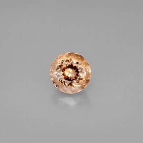 Tourmaline orange naturelle coupe roude, 1,07 ct, VS