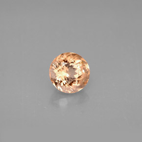 Tourmaline orange naturelle coupe roude, 1,07 ct, VS