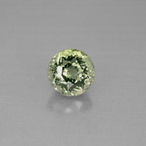 Tourmaline vert naturelle coupe roude, 1,47 ct, VVS