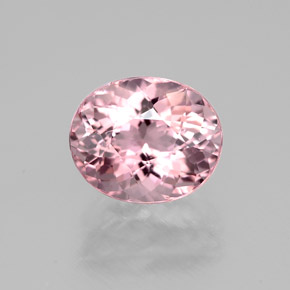 Tourmaline rose naturelle coupe ovale, 1,57 ct, VVS-VS
