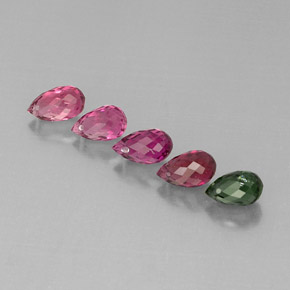 Achetez naturel ct multicolore tourmaline gems, briolette, en provenance mozambique chez gemselect. en stock, livraison internationale!