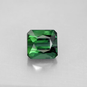 Tourmaline vert naturelle taille émeraude, 2,06 ct, VVS