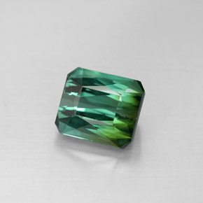 Tourmaline vert naturelle taille émeraude, 2,00 ct, VVS-VS