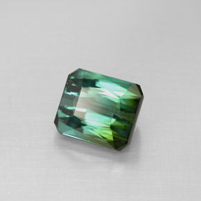 Tourmaline vert naturelle taille émeraude, 2,00 ct, VVS-VS