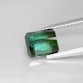 Tourmaline vert naturelle taille émeraude, 2,00 ct, VVS-VS