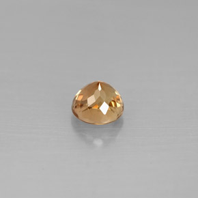 Tourmaline orange naturelle coupe roude, 0,64 ct, VVS-VS