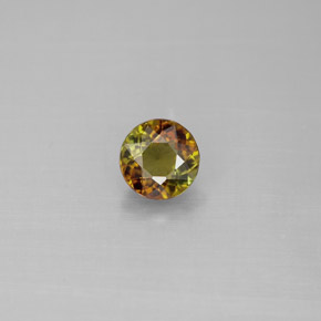 Tourmaline vert naturelle coupe roude, 0,51 ct, VS