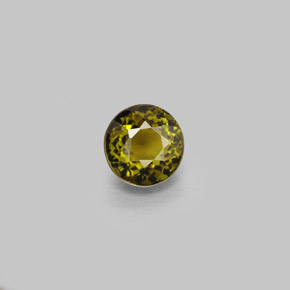 Tourmaline vert naturelle coupe roude, 1,10 ct, VVS