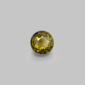 Tourmaline vert naturelle coupe roude, 1,10 ct, VVS