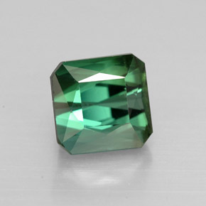 Tourmaline vert naturelle taille émeraude, 1,65 ct, VVS