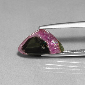 Tourmaline multicolore naturelle transparent, 3,76 ct, transparent / translucide
