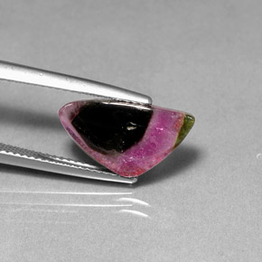 Tourmaline multicolore naturelle transparent, 3,76 ct, transparent / translucide