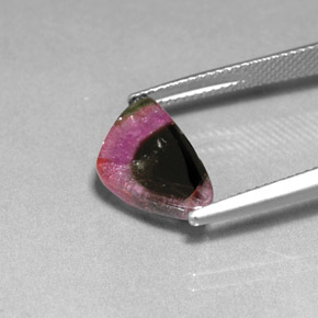 Tourmaline multicolore naturelle transparent, 3,76 ct, transparent / translucide