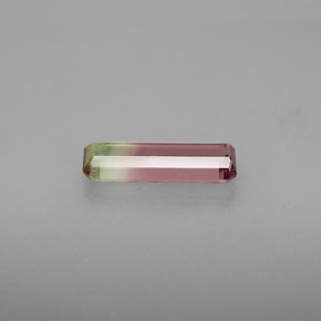 Tourmaline multicolore naturelle taille émeraude, 1,17 ct, VS