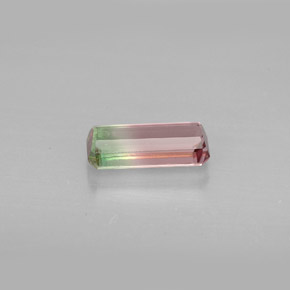 Tourmaline multicolore naturelle taille émeraude, 0,98 ct, VVS-VS
