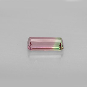 Tourmaline multicolore naturelle taille émeraude, 1,03 ct, VVS-VS