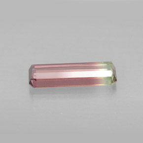 Tourmaline multicolore naturelle taille émeraude, 1,69 ct, VVS-VS