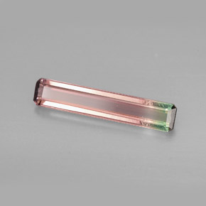 Tourmaline multicolore naturelle taille émeraude, 1,19 ct, VVS-VS