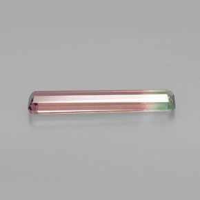 Tourmaline multicolore naturelle taille émeraude, 1,19 ct, VVS-VS