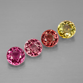 Achetez naturel ct multicolore tourmaline gems, coupe roude, en provenance mozambique chez gemselect. en stock, livraison internationale!
