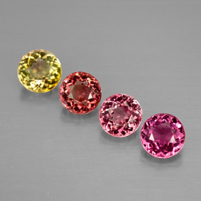 Achetez naturel ct multicolore tourmaline gems, coupe roude, en provenance mozambique chez gemselect. en stock, livraison internationale!
