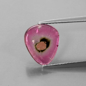 Tourmaline multicolore naturelle transparent, 2,56 ct, transparent / translucide