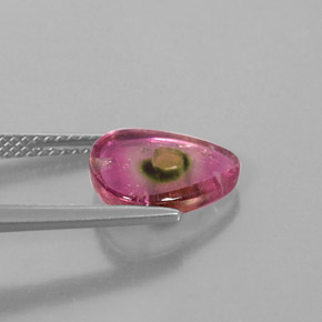 Tourmaline multicolore naturelle transparent, 2,56 ct, transparent / translucide