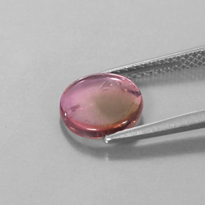 Tourmaline bicolore naturelle forme fantaisie, 1,55 ct, transparent