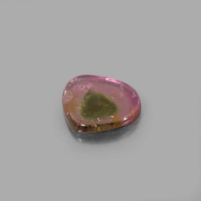Tourmaline multicolore naturelle transparent, 3,49 ct, transparent / translucide