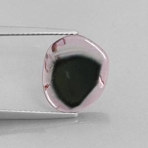 Tourmaline bicolore naturelle forme fantaisie, 3,22 ct, transparent
