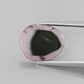 Tourmaline bicolore naturelle forme fantaisie, 3,22 ct, transparent