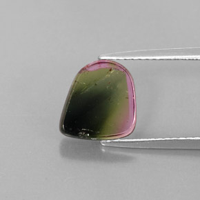Tourmaline multicolore naturelle transparent, 2,24 ct, transparent / translucide