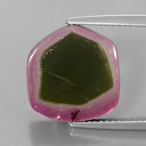 Tourmaline multicolore naturelle transparent, 8,46 ct, transparent / translucide